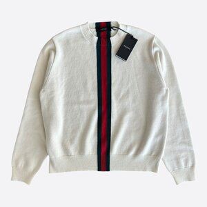Gucci White & Multicolor Stripe Knit Sweater